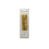 Metallic Twisted Birthday Candles 16CM